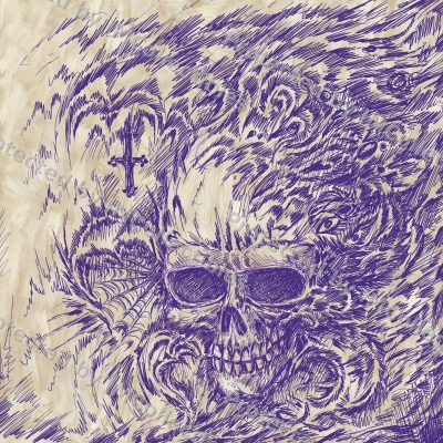 Blue Luck Skull