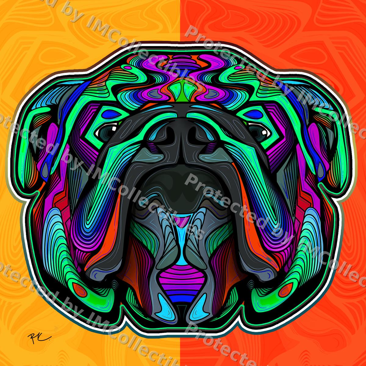 Psychedelic English Bulldog
