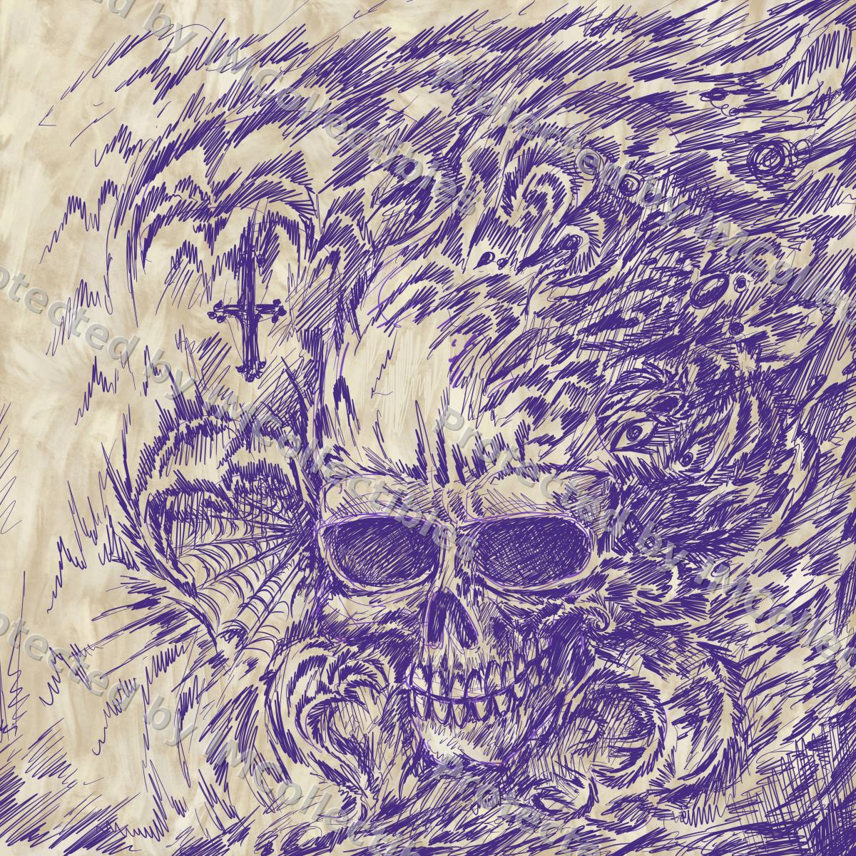Blue Luck Skull